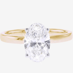 Yousra Jewelry Oval-Cut Solitaire Ring – 2.00ct Diamond-Look Fashion Ring