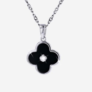 Yousera Jollery Silver Luxe Charm Necklace with Lab-Grown Diamond Accent